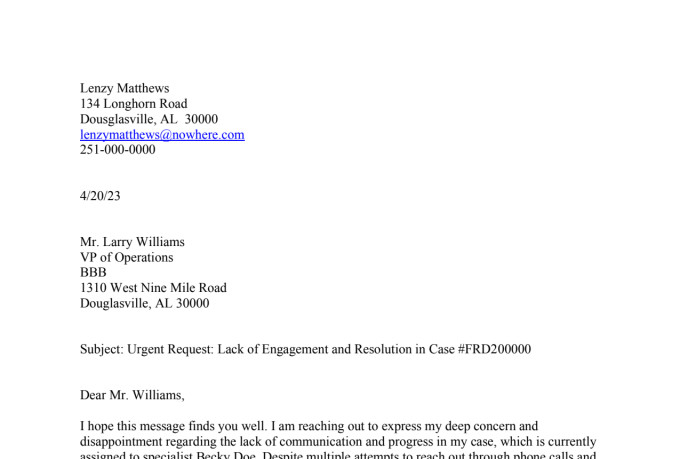 write a professional letter, email, or document